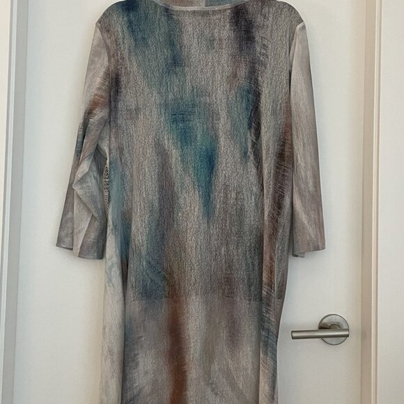 Lightweight Open Weave 3/4 Sleeve Sweater Blue XL - Picture 3 of 5